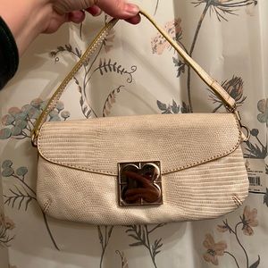 Liz Claiborne ivory mini handbag